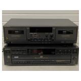 SONY COMPACT DISK PLAYER & STEREO CASSETTE DECK