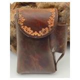 VINTAGE LEATHER CIGARETTE & LIGHTER CASE