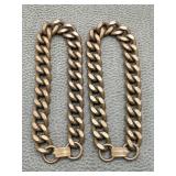Solid Copper Heavy Curb Link Bracelets