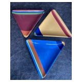 3 SONOMA COLOR FEST II TRIANGLE CERAMIC SALAD