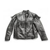 First Genuine Leather Fringe Size L? Black Biker