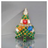 Vintage Eisenberg Ice Christmas Tree Pin Brooch