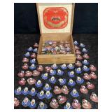 OVER 100 CLOWN MAGNETS IN CORONA  CIGAR BOX