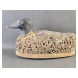 Vintage Wood & Cork Duck Decoy