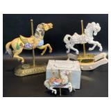 2 Tobin Fraley Porcelain Carousel Horses, SF