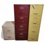 Vtg Metal Filing Cabinets No Keys