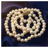 10" Pearl Necklace w/ 585 Clasp