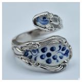 Signed Esposito Sterling Spoon Ring Sz. 6.5