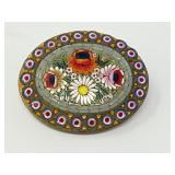 Vintage Micro Mosaic Brooch Pin