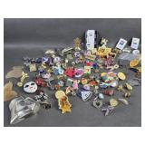 Lot of Vintage Pins Olympics Rabies Tags +