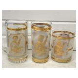 3 ELVIS PRESLEY GRACELAND GLASSES WATER GLASS,