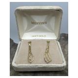 14K Gold Heart Dangle Earrings Mervyn