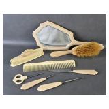 Acwalite French Ivory Vanity Set Mirror Powder +