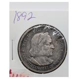 1892 COLUMBIAN SILVER HALF DOLLAR