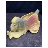 VINTAGE McCOY CERAMIC DOG PLAYING W/ TURTLE