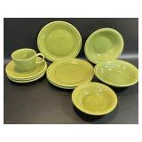 10 pcs Olive Green Vintage Fiesta Ironstone