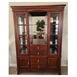 Cherry China Cabinet Hutch Bar