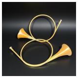 2 VTG French Hunting Horns Brass/ Copper