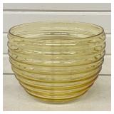 Vintage Yellow / Gold Beehive Ribbed Bowl