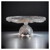 VTG Western Germany Crystal Cake Stand Bird
