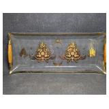 Vintage George Briard Glass Gold Dove Serving