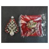 2 Christmas Brooches 1 New Kim Rogers