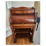 Vtg Roll Top Writing Desk