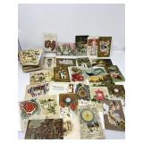 150+ Antique New Years Greeting Postcards, Some