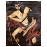 ROMANIST ORIGINAL ON CANVASS MALE FIGURE