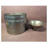 Footed Brass bowl and Other