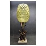 Vintage  HOLLYWOOD REGENCY Brass Hugging Cherubs