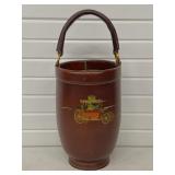 Vintage Loyal Papeete Leather Ice Bucket / Fire