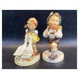 2 Vintage Hummel Figurines Goose Girl & School