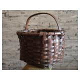 Antique Ozark Oak Splint Egg Basket