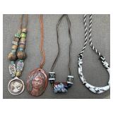 Artisan Ceramic, Venetian, Porcelain Necklaces