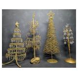 Decorative Gold & Brass Tone Tabletop Christmas