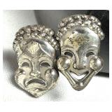 Danecraft Sterling Silver Brooch Comedy Tragedy