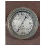 Antique American 6" Bourdon Steam Gauge, Clark &