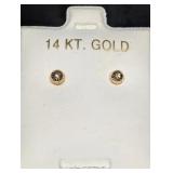 14K Yellow Gold Stud Earrings