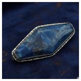 German Lapis & Sterling Brooch