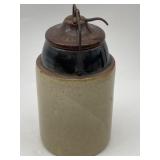 ANTIQUE WEIR STONEWARE CANNING CROCK JAR