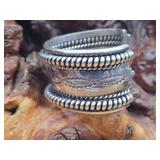 Nora Tahe Sterling Silver Multi Band Cuff 88g