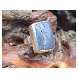 Silver & Blue Coral Ring
