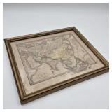 Vintage Framed Asia Map
