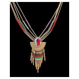 Native American Tribal Sterling Necklace Zuni ?
