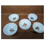 11 Vintage Fire-King Game Bird Bowls