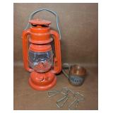 Oil Lamp, Moscow Mule Cup & Advertising Bottle