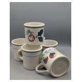HOMER LAUGHLIN & HEARTSTONE HEAVY COFFE MUGS