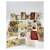 30+ Antique Valentine Postcards, Some are blank,