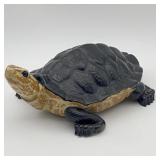 Vintage Realistic Pottery Turtle 11 Inches